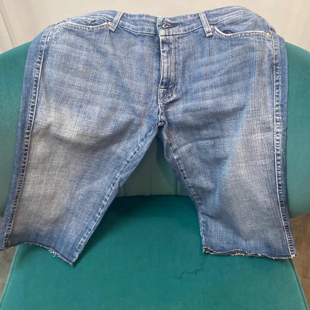 7 for all mankind denim bermuda short